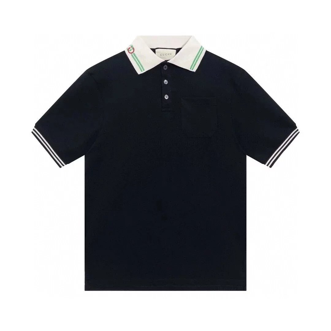 Black background green white-collar 002