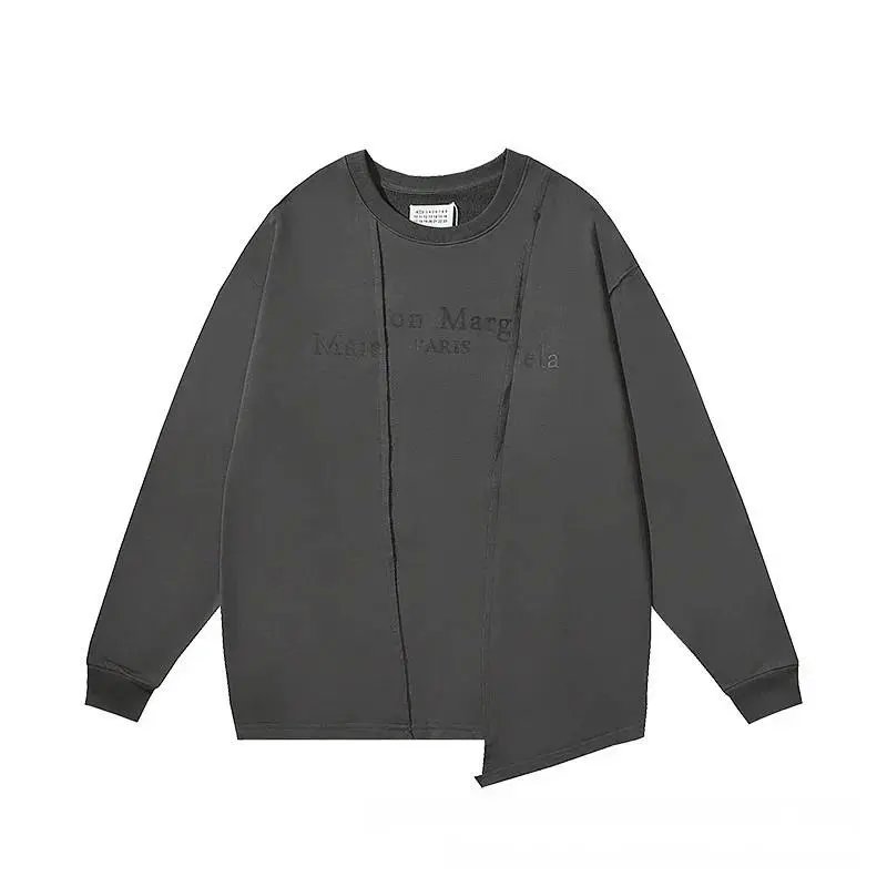 Dark gray irregular round neck 17
